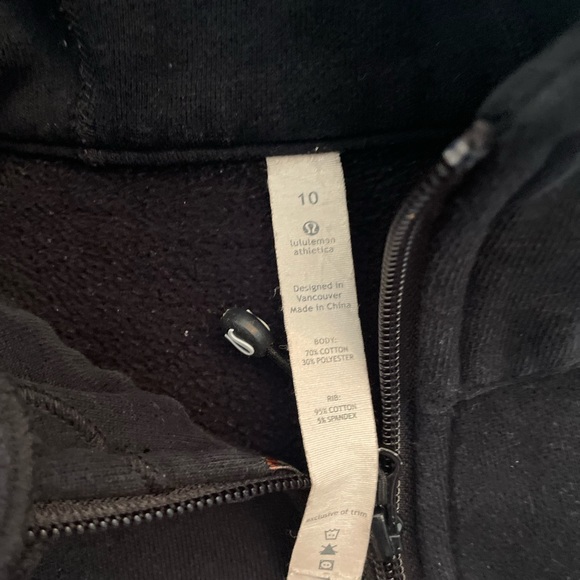 Lululemon zip up sweater Black size 10 - Picture 9 of 9